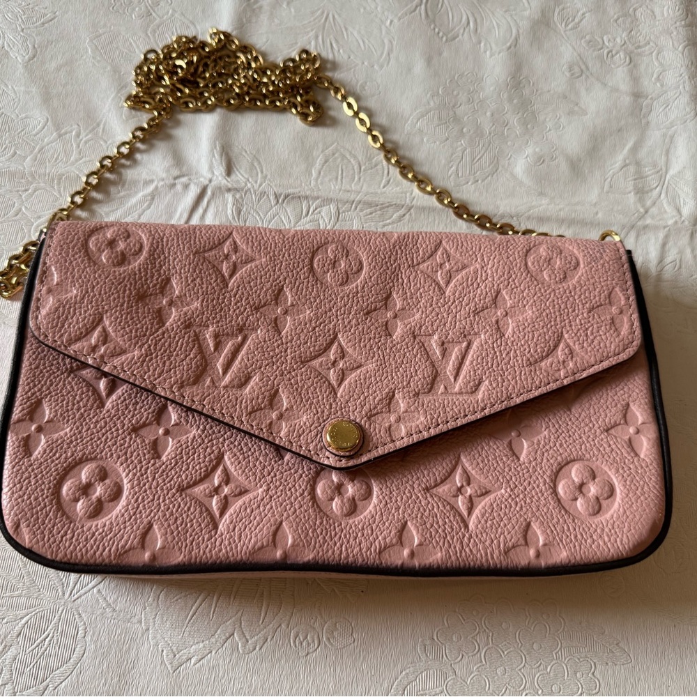 Pochette Felicie Monogram Empreinte Leather - Rose